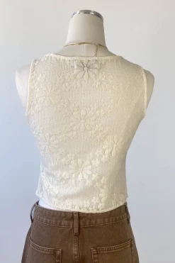Sheer Lace Sleeveless Top