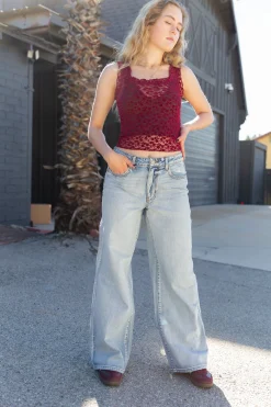 Sheer Lace Sleeveless Top
