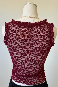Sheer Lace Sleeveless Top