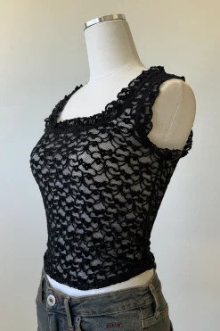 Sheer Lace Sleeveless Top