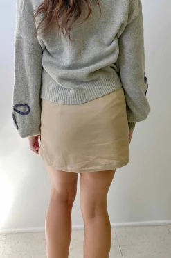 Side Slit Mini Skirt
