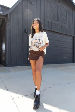 Side Slit Mini Skirt