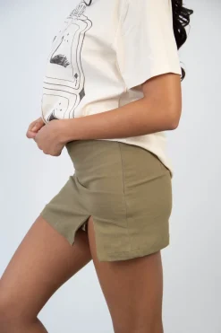 Side Slit Mini Skort