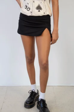 Side Slit Mini Skort