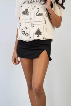 Side Slit Mini Skort