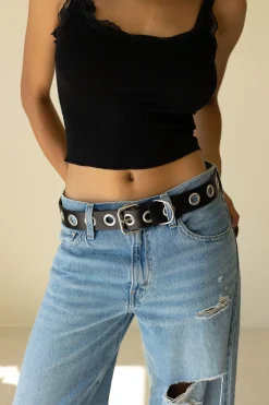 SIngle Grommet Leather Belt