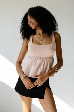 Sleeveless Bubble Babydoll Top