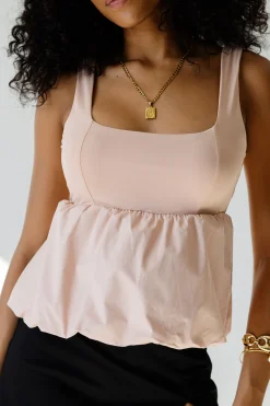 Sleeveless Bubble Babydoll Top