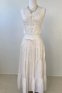 Sleeveless Floral Corset Top