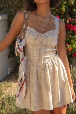 Sleeveless Gingham Mini Dress