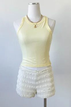 Sleeveless Ribbed Top