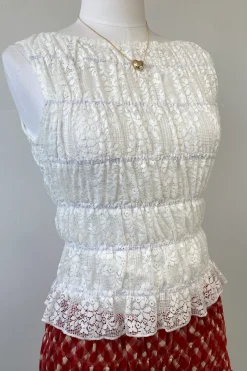 Sleeveless Stretch Lace Top