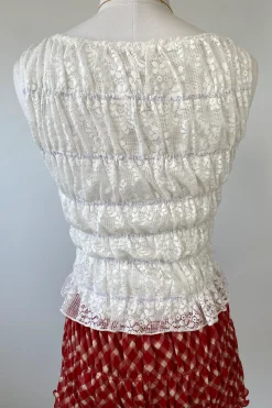 Sleeveless Stretch Lace Top