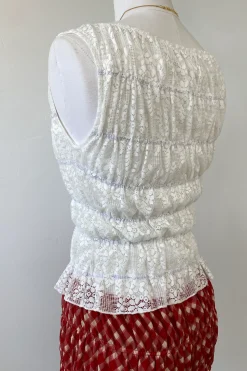 Sleeveless Stretch Lace Top