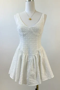 Sleeveless Textured Mini Dress