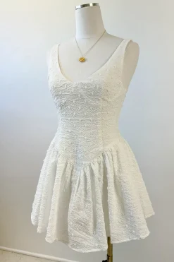 Sleeveless Textured Mini Dress