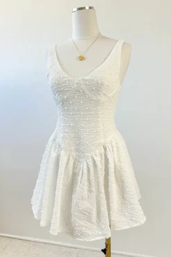 Sleeveless Textured Mini Dress