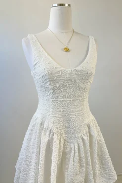 Sleeveless Textured Mini Dress