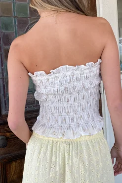 Smocked Floral Tube Top