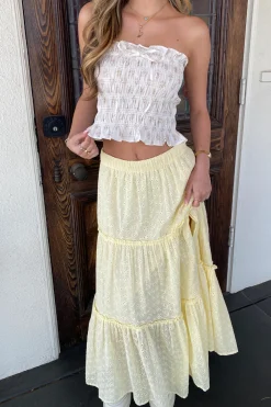 Smocked Floral Tube Top