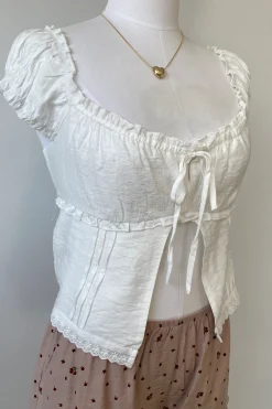 Split Front Babydoll Top