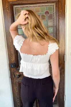 Split Front Babydoll Top