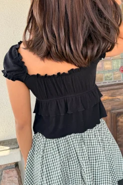 Split Front Babydoll Top