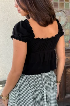 Split Front Babydoll Top