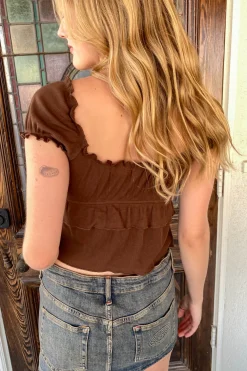 Split Front Babydoll Top