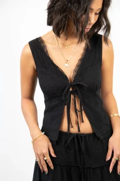 Split Front Corset Top