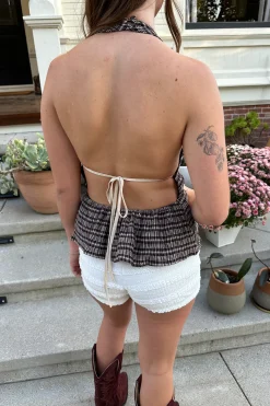 Split Front Halter Top
