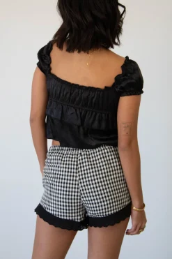 Split Front Satin Top