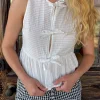 Split Front Sleeveless Top