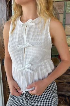 Split Front Sleeveless Top