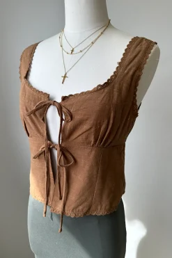 Split Front Sleeveless Top