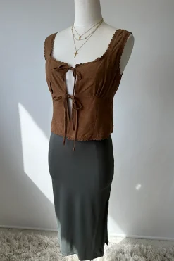 Split Front Sleeveless Top