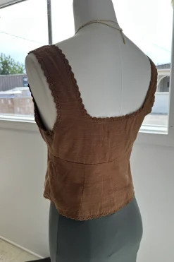 Split Front Sleeveless Top