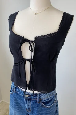 Split Front Sleeveless Top