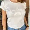 Star Embroidered Babydoll Tee