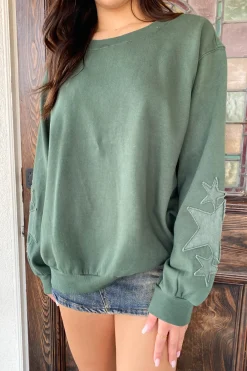 Star Embroidered Sweatshirt