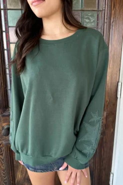 Star Embroidered Sweatshirt