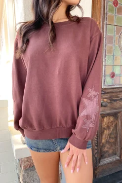 Star Embroidered Sweatshirt