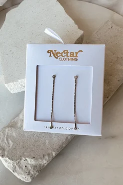 Straight Dangly Chain Earrings