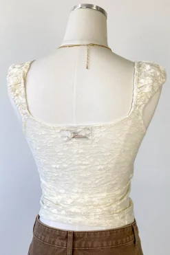 Stretch Lace Babydoll Top