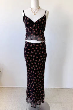Stretch Lace Maxi Skirt
