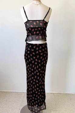 Stretch Lace Maxi Skirt