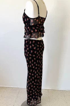 Stretch Lace Maxi Skirt