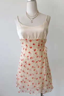 Stretch Lace Mini Wrap Dress