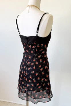 Stretch Lace Mini Wrap Dress