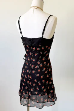 Stretch Lace Mini Wrap Dress